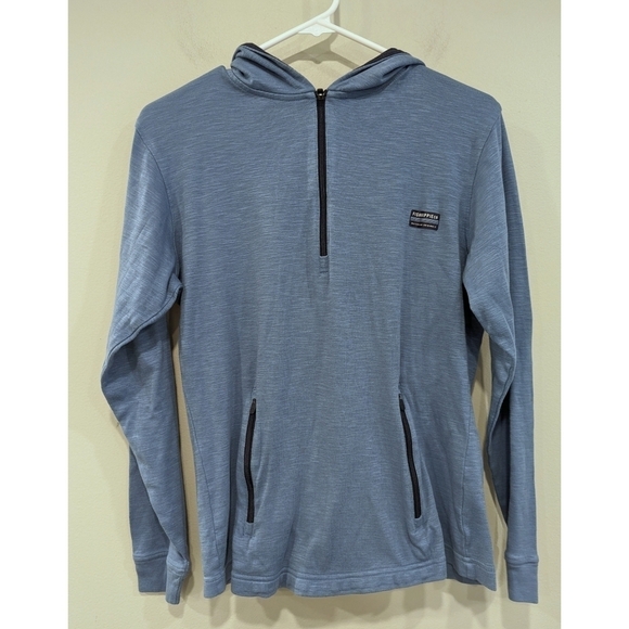 Fish Hippie Company Half Zip Blue Pullover Size Small - Picture 1 of 6